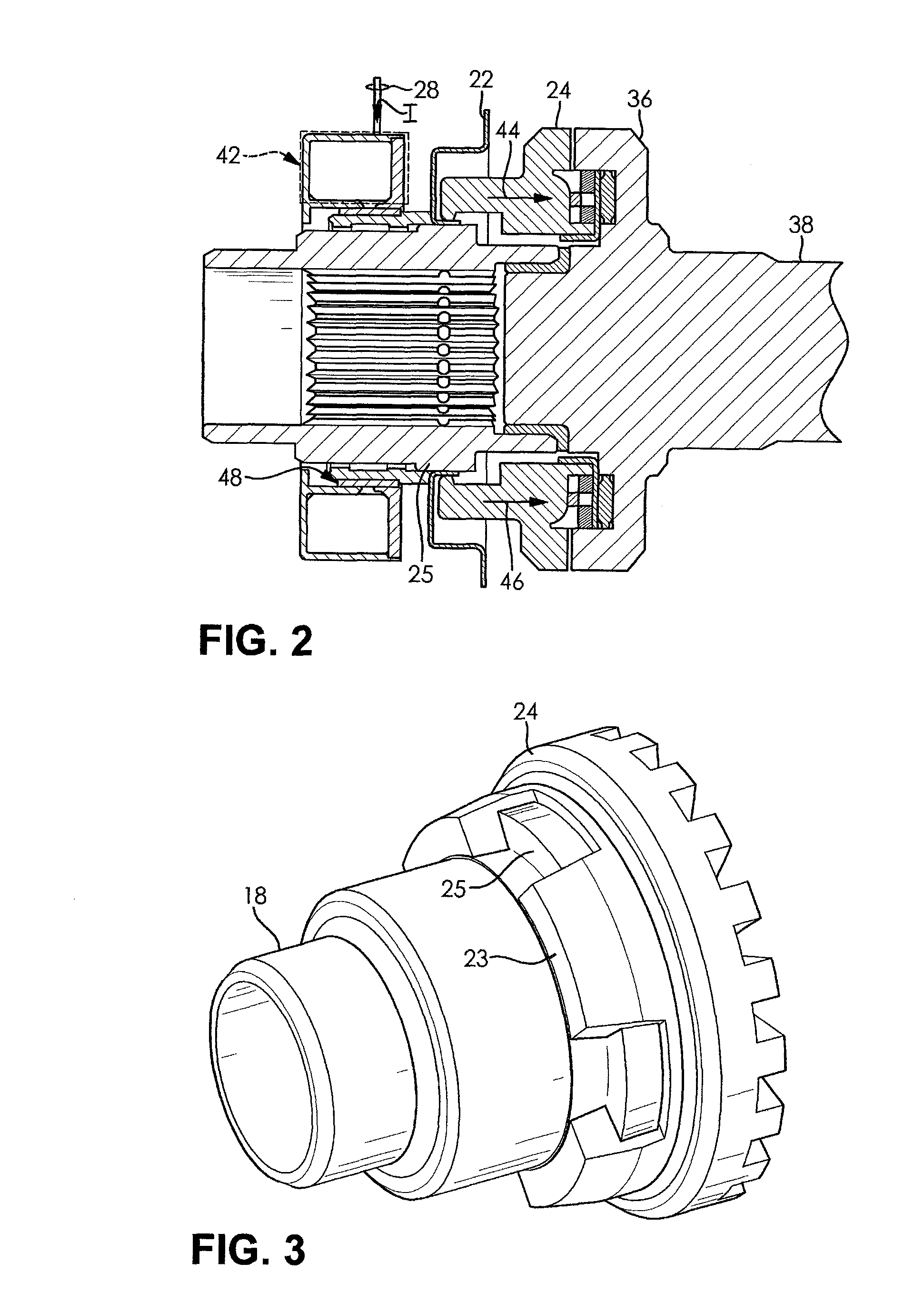 Electromagnetic axle disconnect system