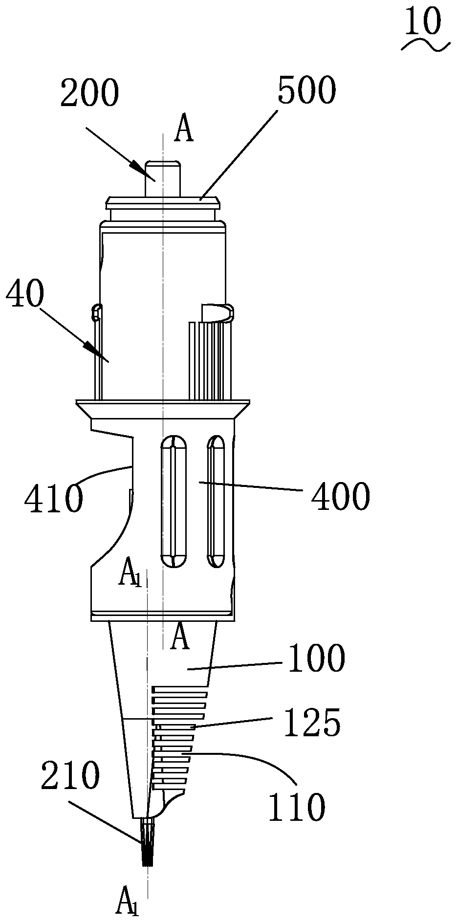 Needle assembly for liquid applicator, and liquid applicator