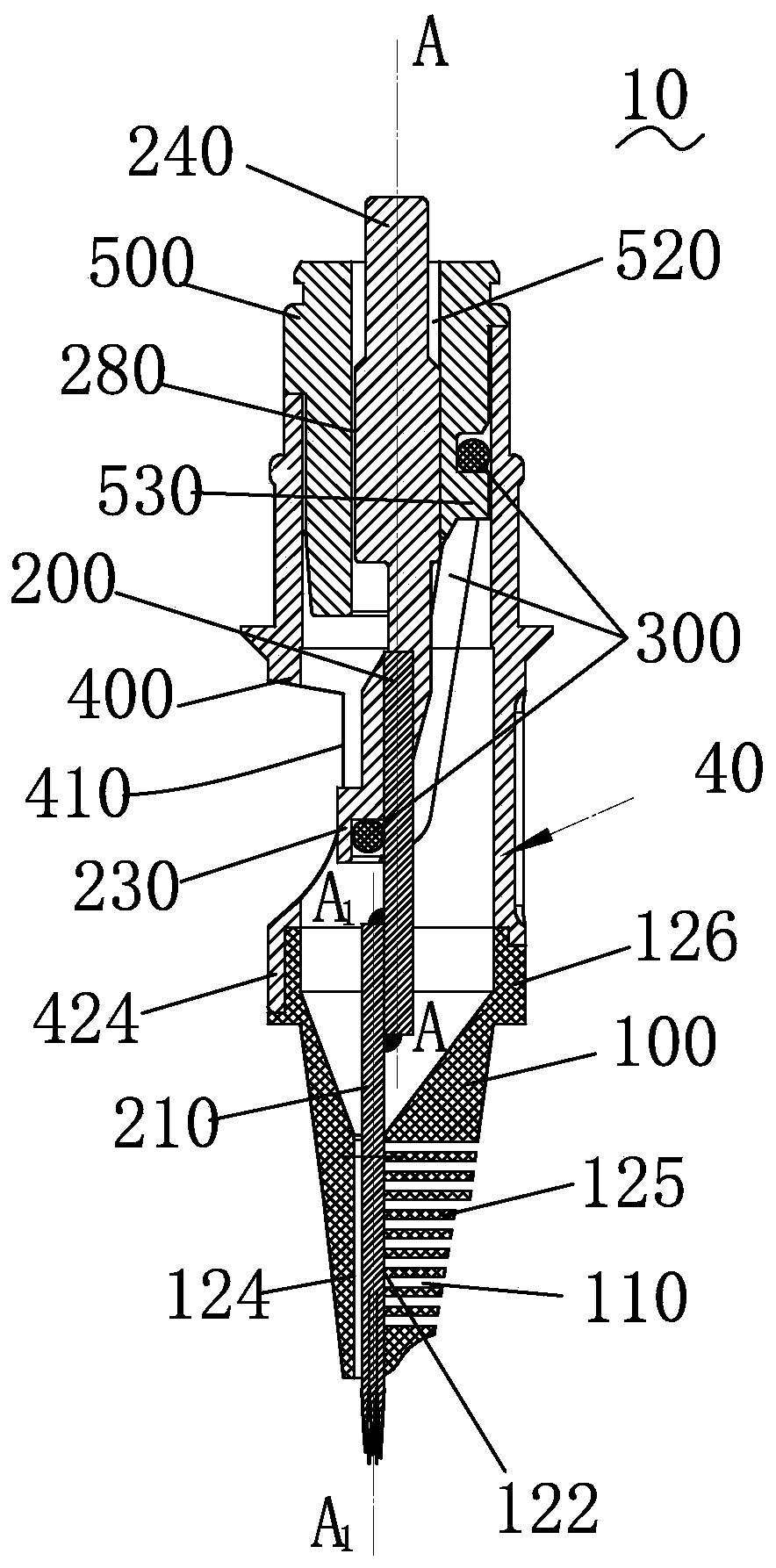 Needle assembly for liquid applicator, and liquid applicator