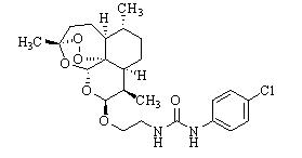 C-10 site carbamido substituted artemisinin derivative, preparation method and application
