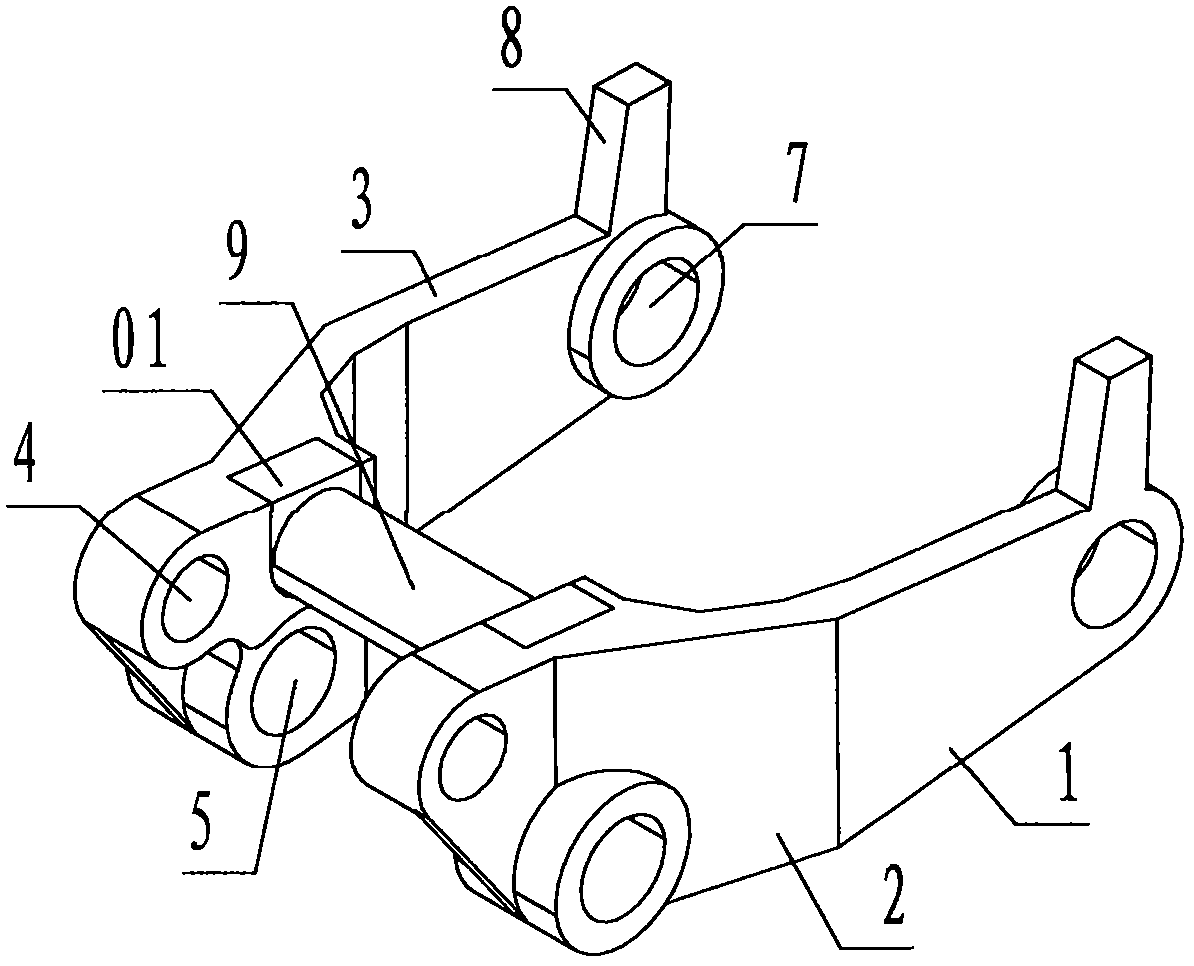A simple forging wheel frame of a transporting truck