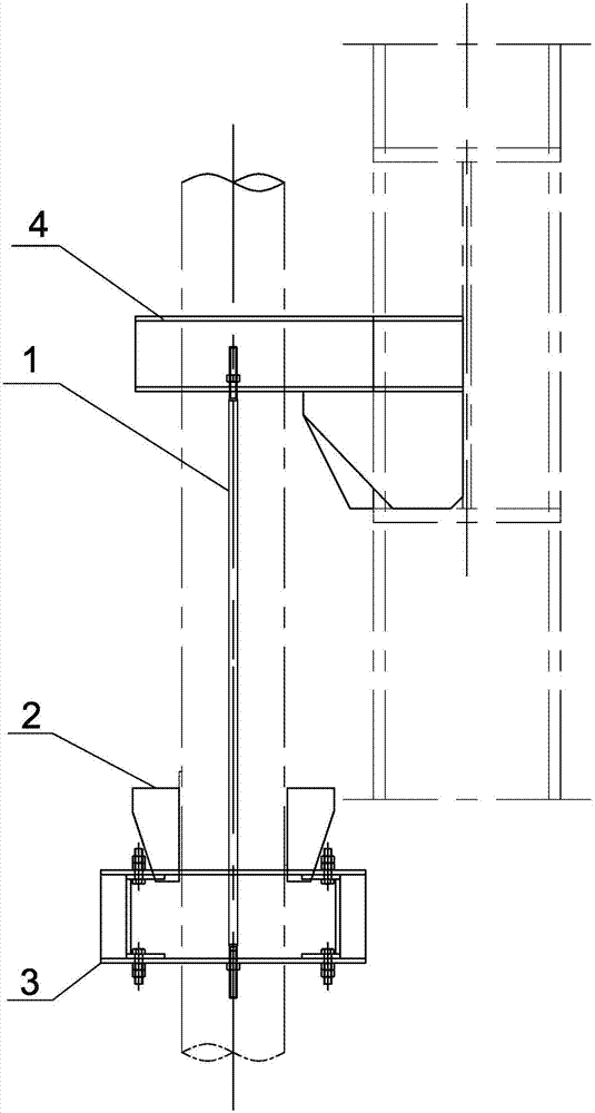 Fixing device for preventing expansion of boiler connecting pipeline and guiding