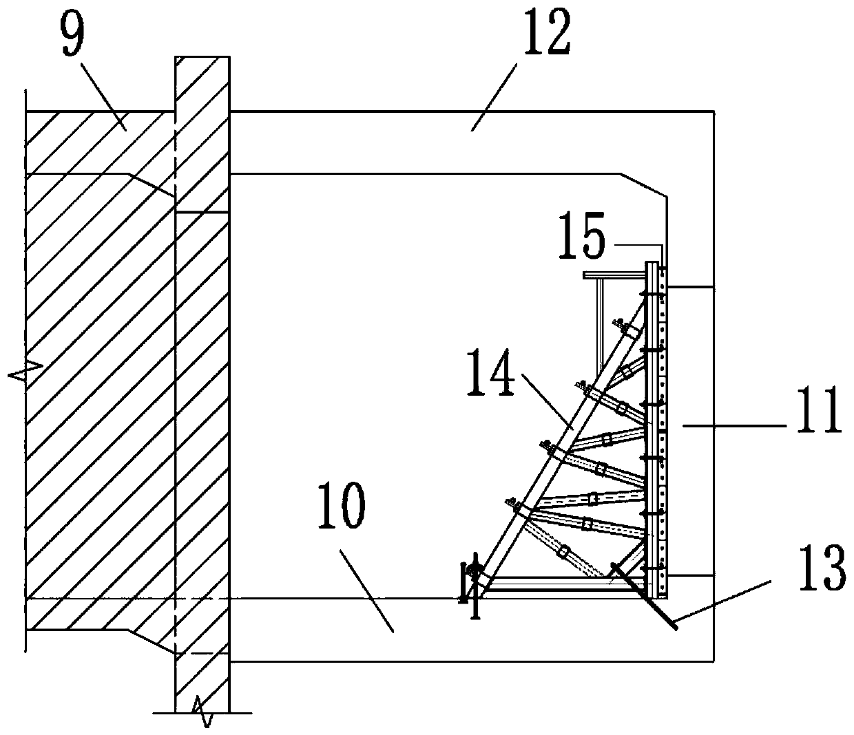 Construction method of external hanging type ventilation pavilion