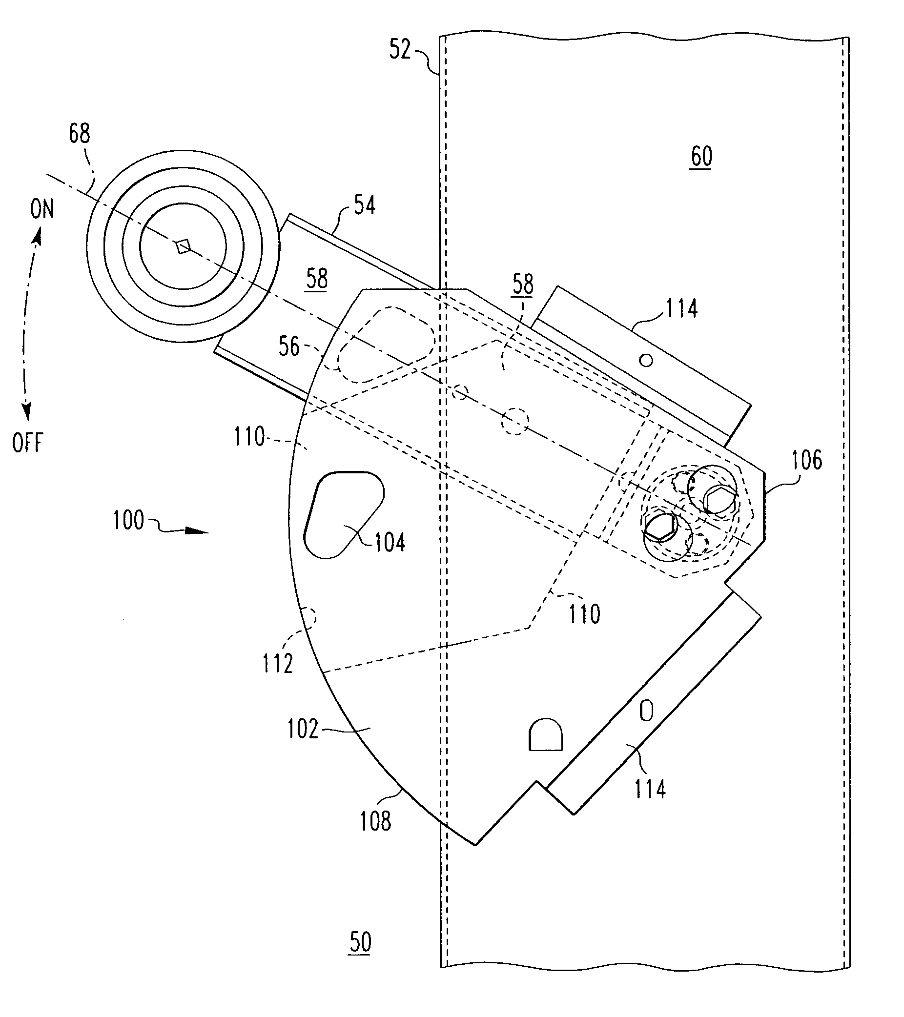 Operating handle locking assembly for an electrical switching apparatus