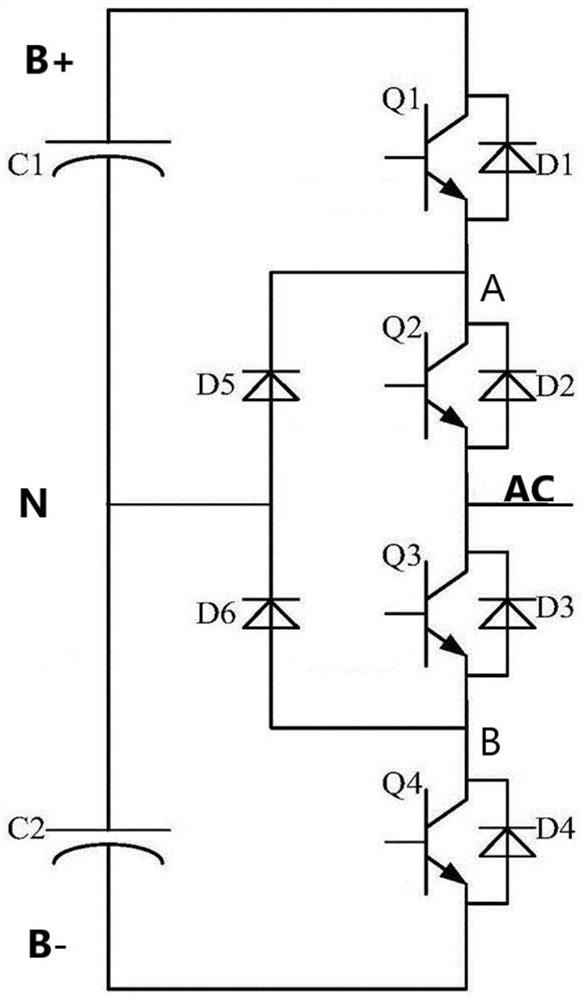 Three-level clamping topology circuit for direct-current frequency conversion and direct-current frequency conversion equipment