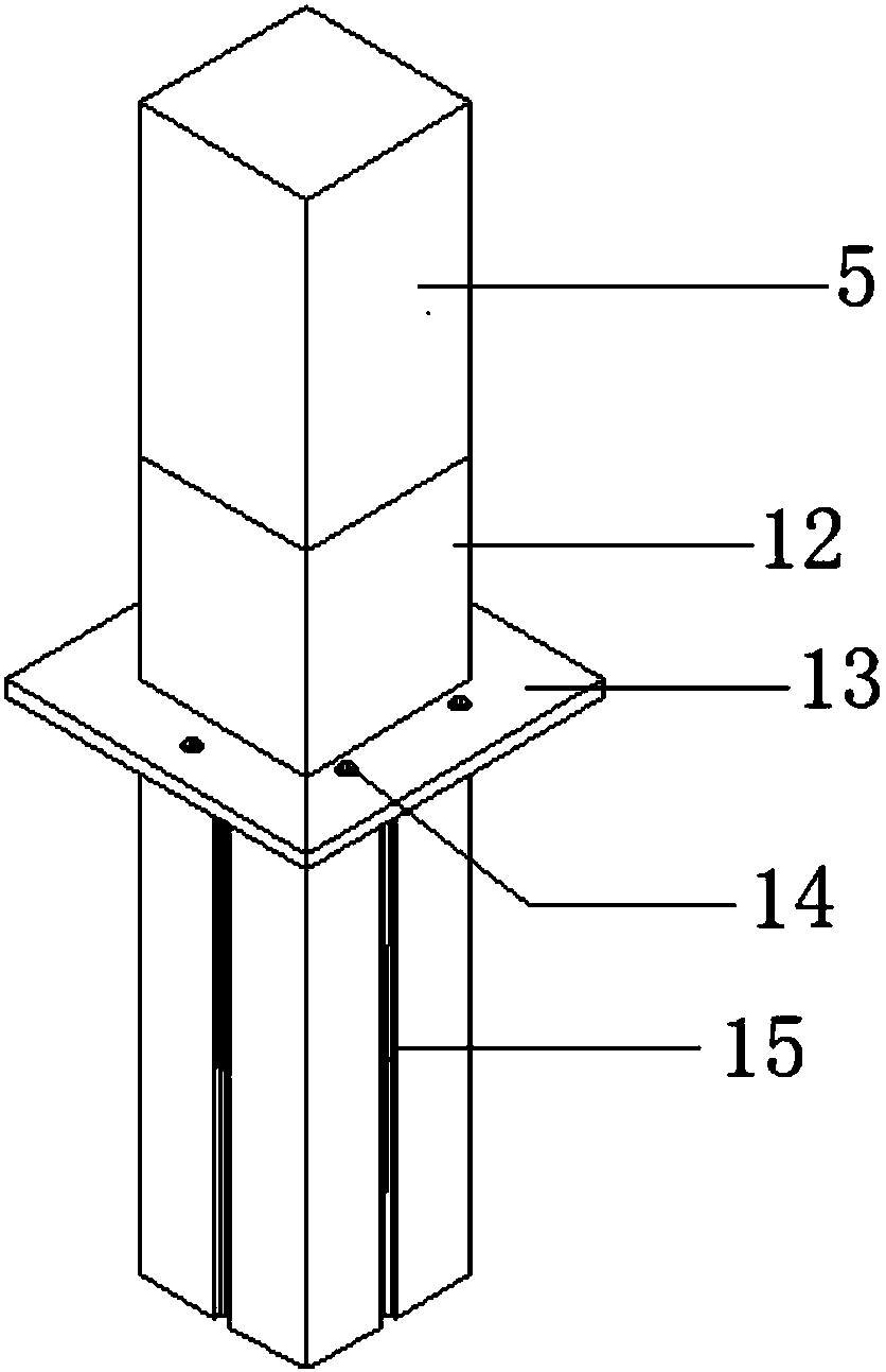Structural system and method of prefabricated garage based on prefabricated piles