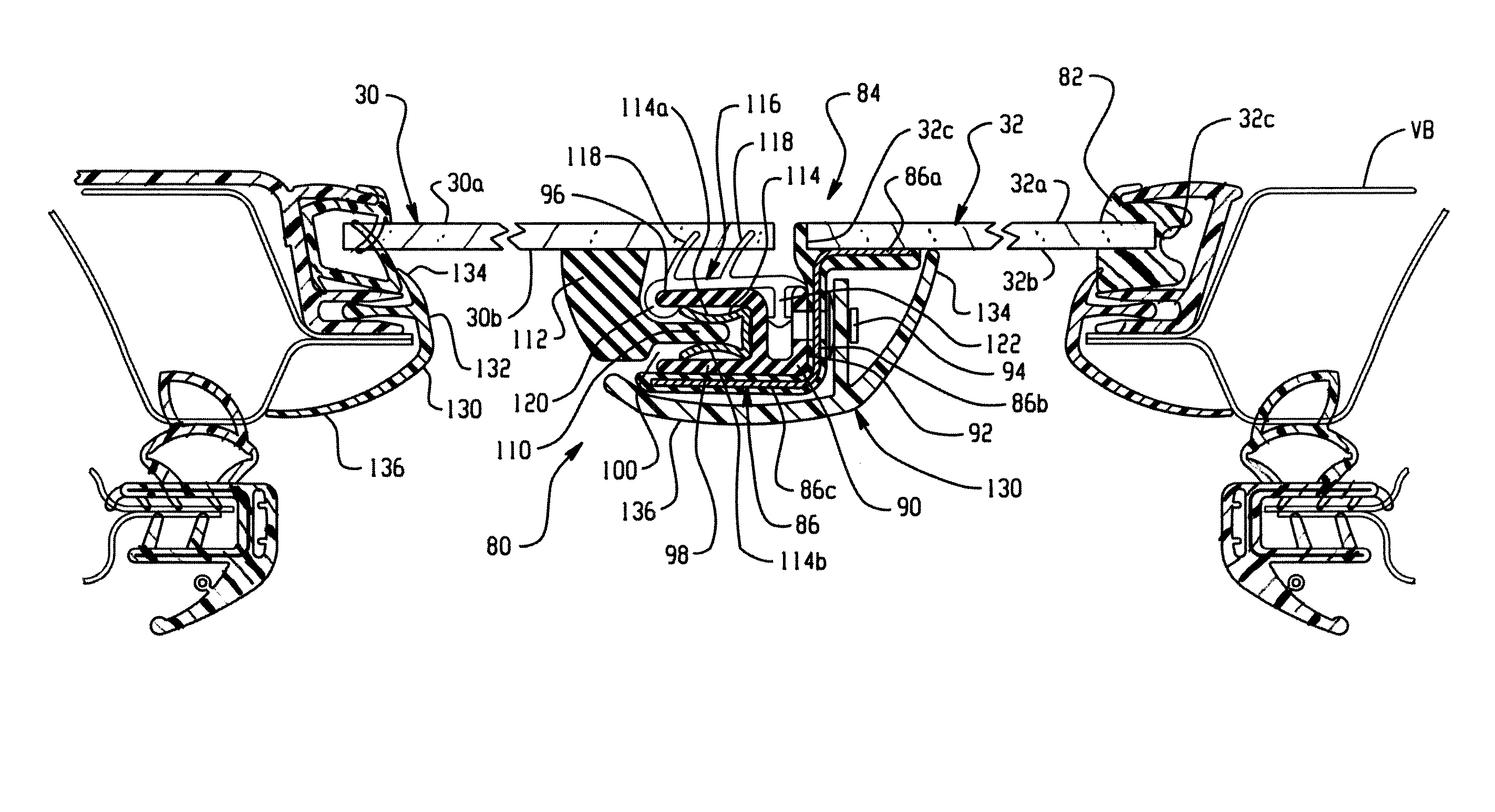 Invisible division bar modular assembly