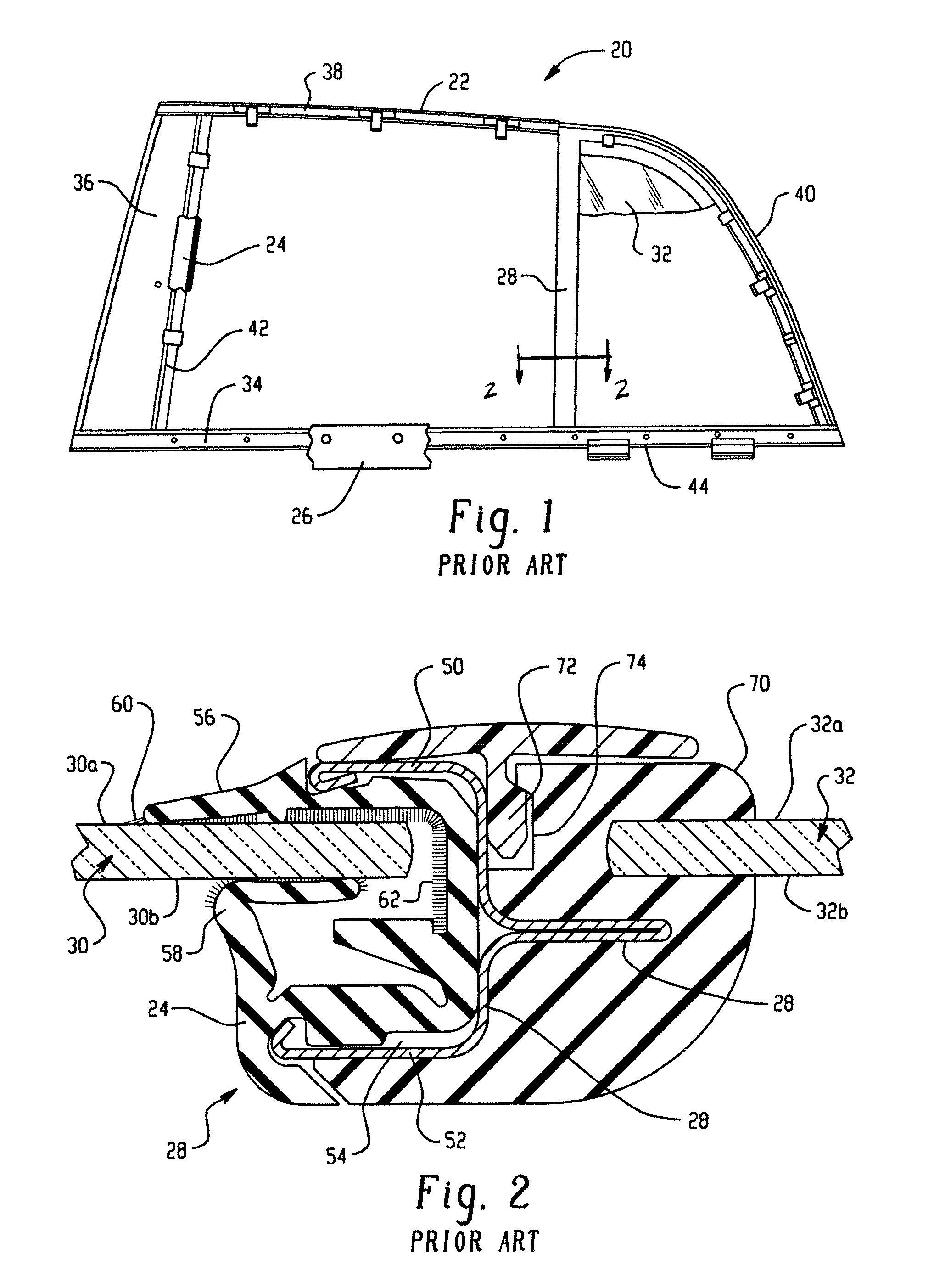 Invisible division bar modular assembly