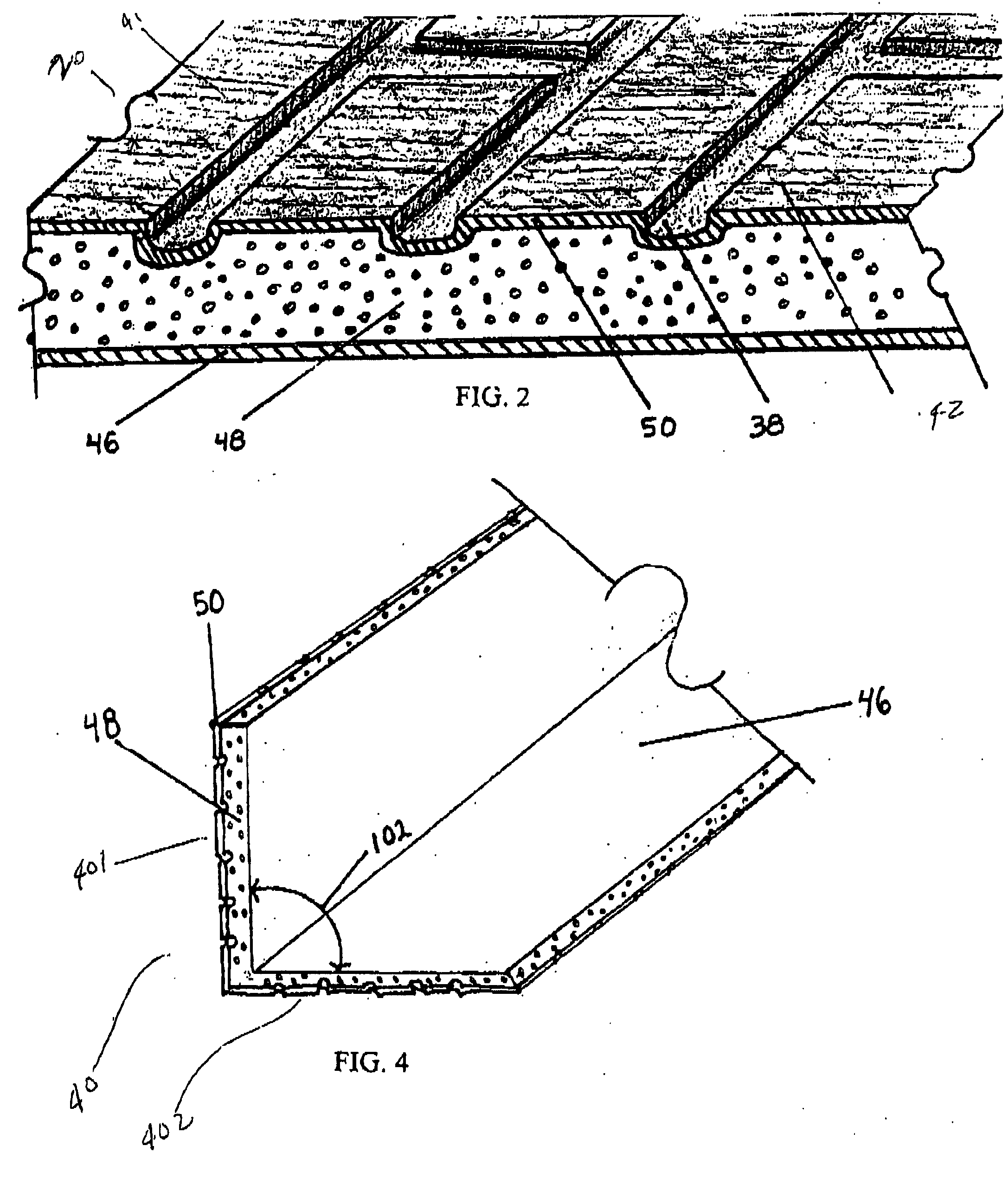 Method and apparatus for forming building panels and components which simulate man-made tiles and natural stones
