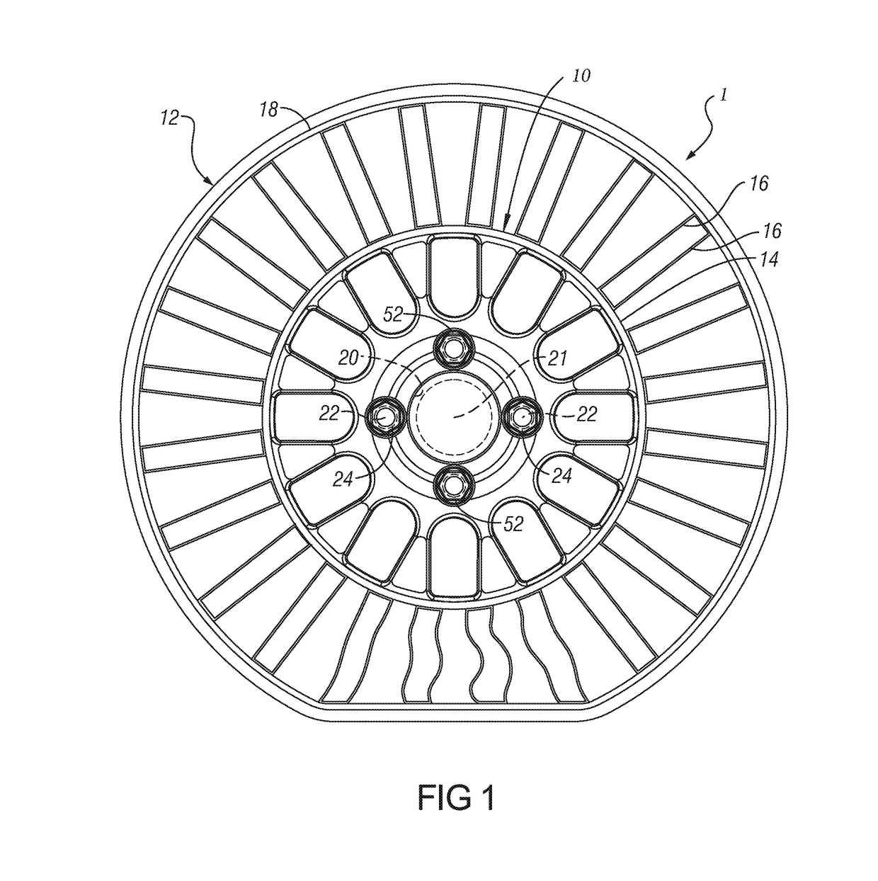 Thermoplastic wheel hub and non-pneumatic tire