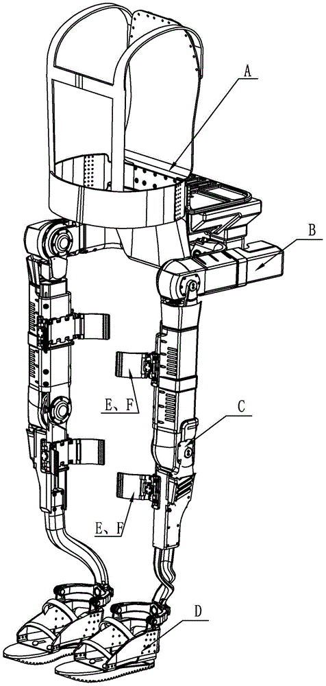 Human-simulated external skeleton robot assisting lower limbs