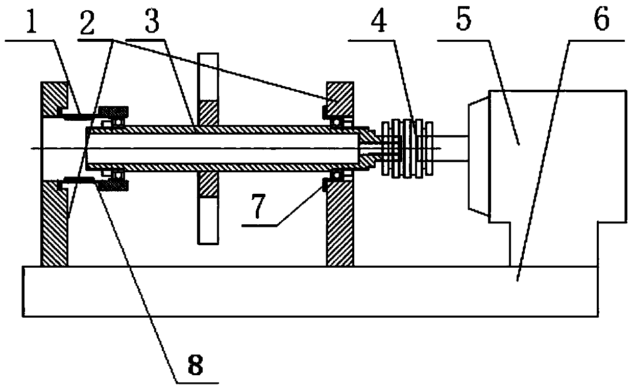 Rotor fulcrum load identification experimental device and method based on retainer spring squirrel cage strain