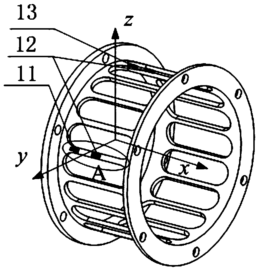Rotor fulcrum load identification experimental device and method based on retainer spring squirrel cage strain