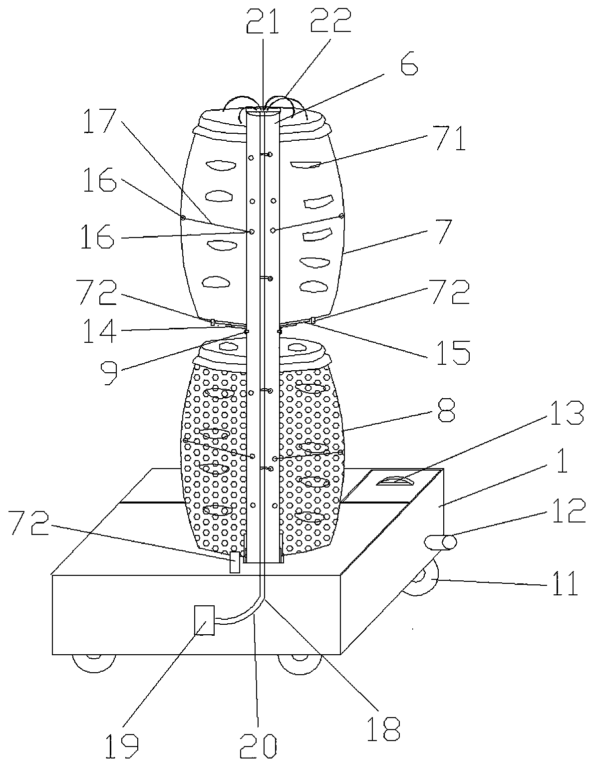 Plastic barrel three-dimensional planting device