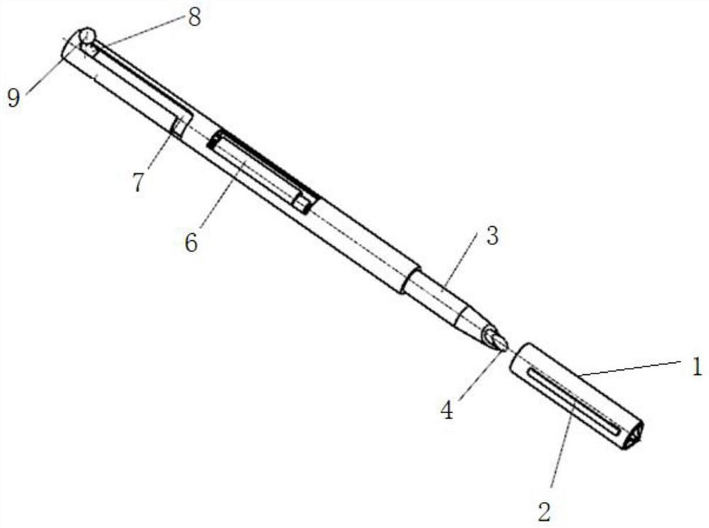 pull-plug-type-pen-with-ink-bag-capable-of-being-rapidly-replaced