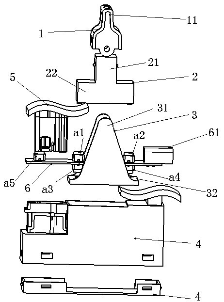Knob-button type electronic shift control mechanism with M+ and M- gears