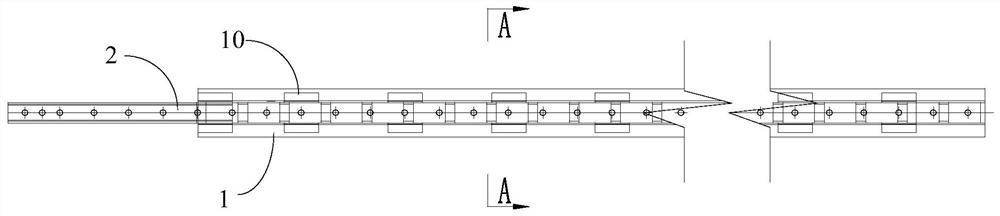 Spliced structure type lifting guide rail