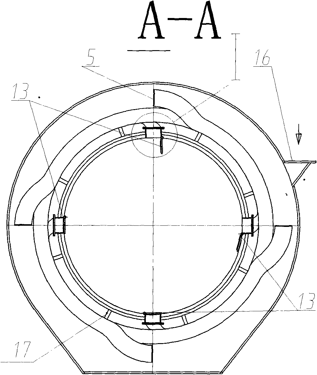 Enter-type closed-circuit grinding system in returning powder