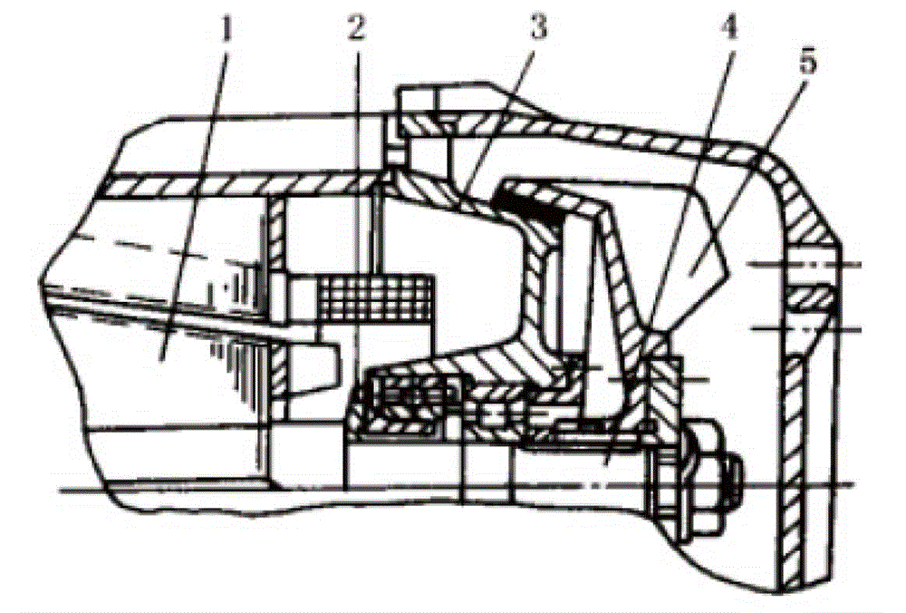 Motor with cone disk brake