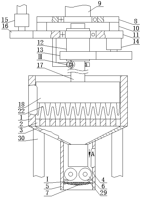 Full-automatic oyster breaking machining device