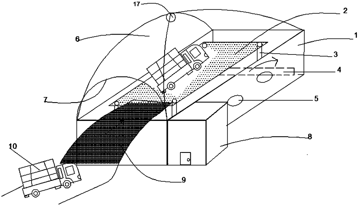 Citrus fruit fly irradiation non-emergence epidemic prevention processing system and treatment method