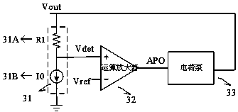 Charge pump output voltage temperature compensation circuit