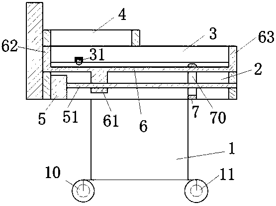 A retractable mobile hospital bed