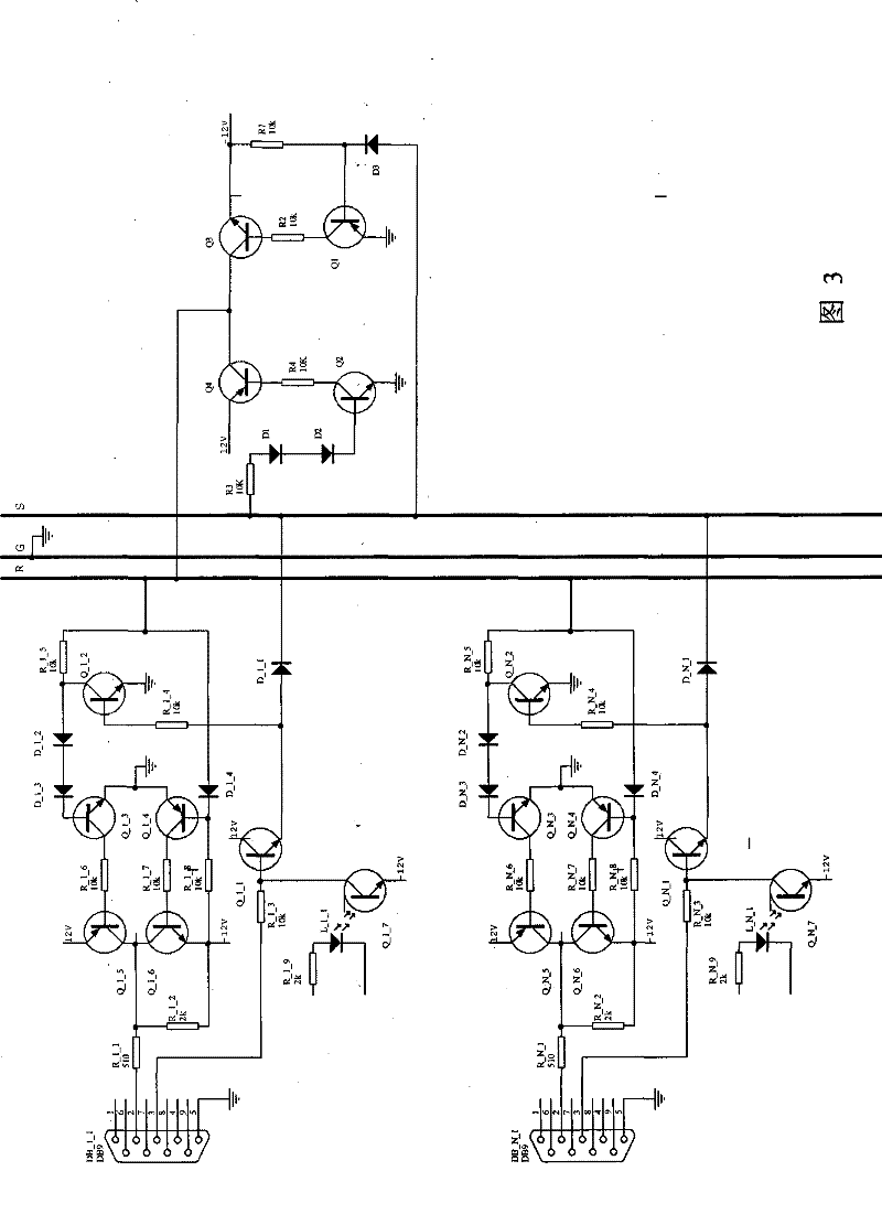 Duplex interconnection device based on standard RS-232 interface and its control method