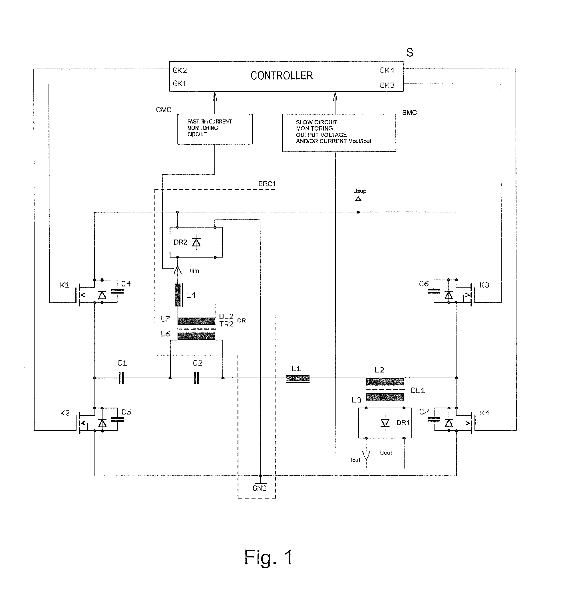 Resonant-mode power supply with a multi-winding inductor