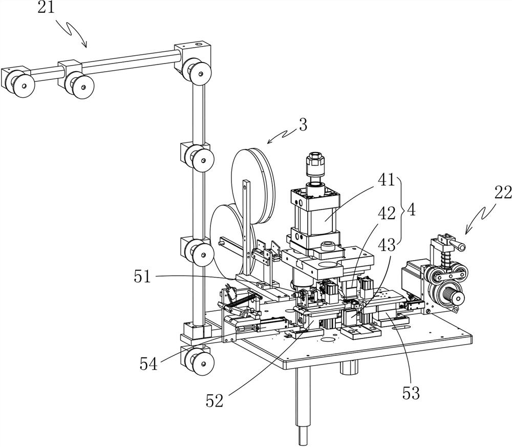 Zipper double-head cloth pasting machine