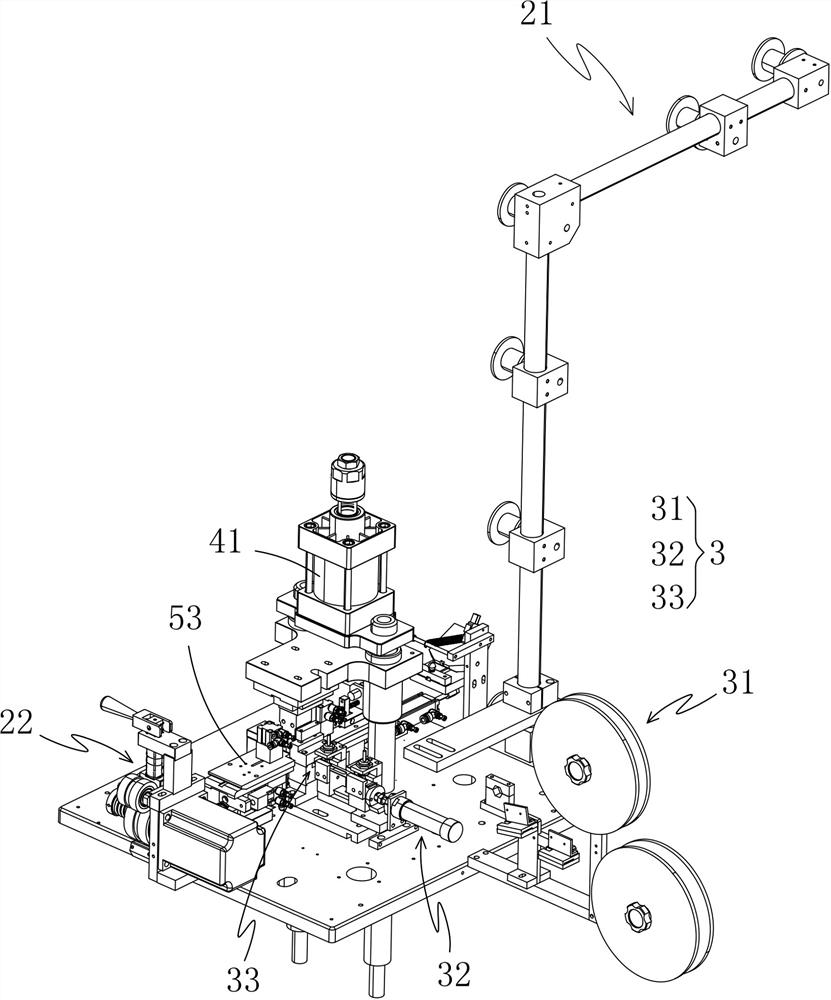 Zipper double-head cloth pasting machine