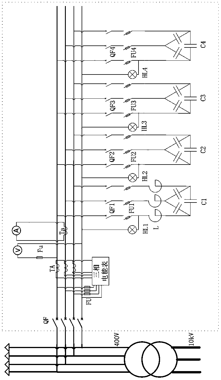 A reactive power compensation device for no-load transformer based on high supply and high meter