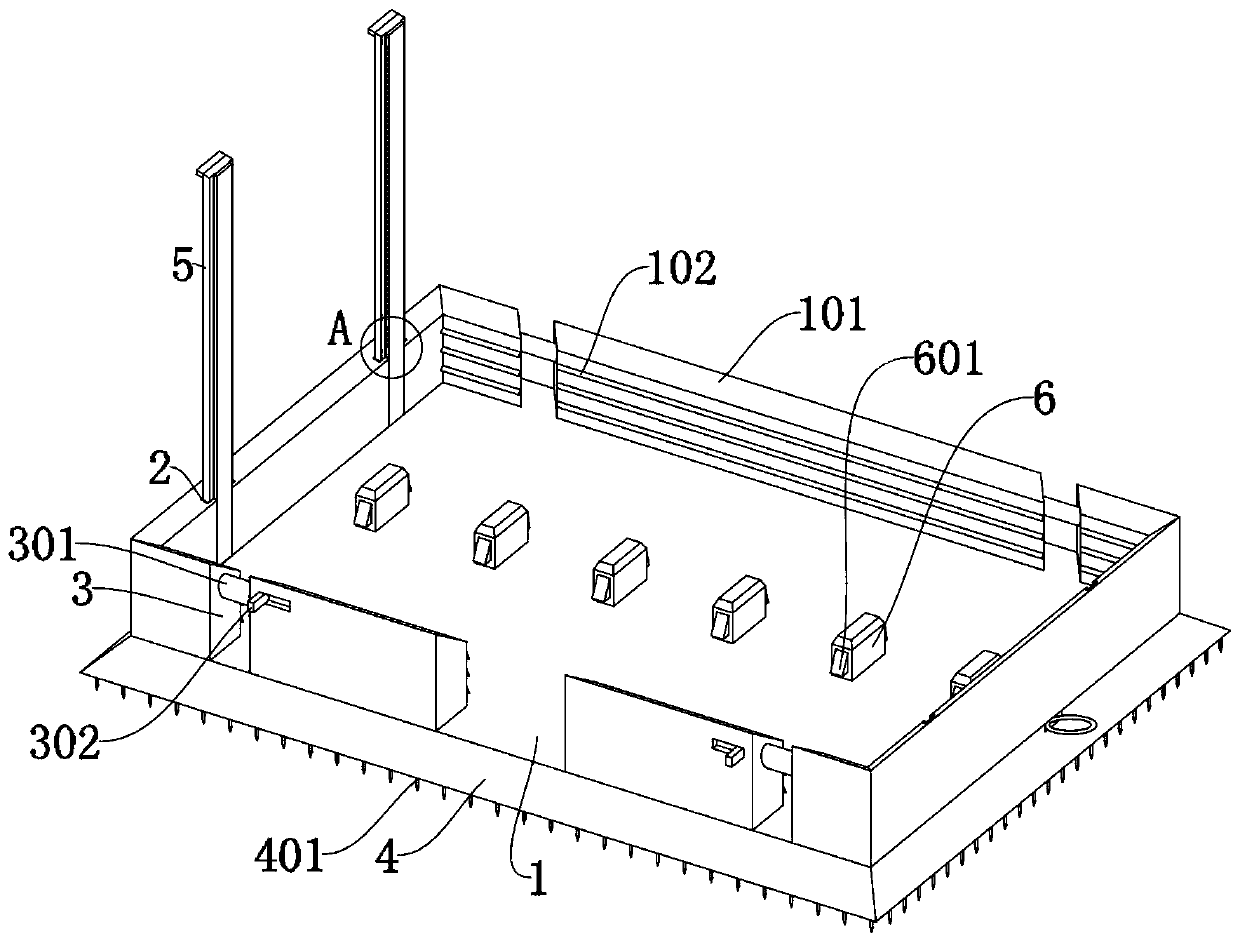 Hoisting, locking and transporting device for mounting and transporting outdoor distribution box