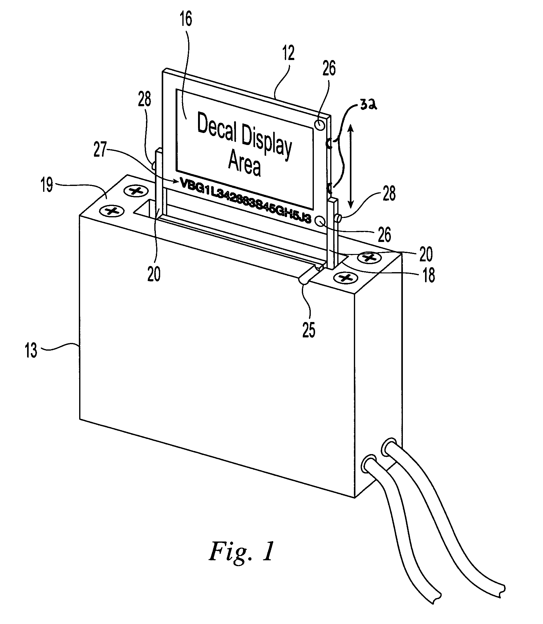 Motor vehicle decal display system