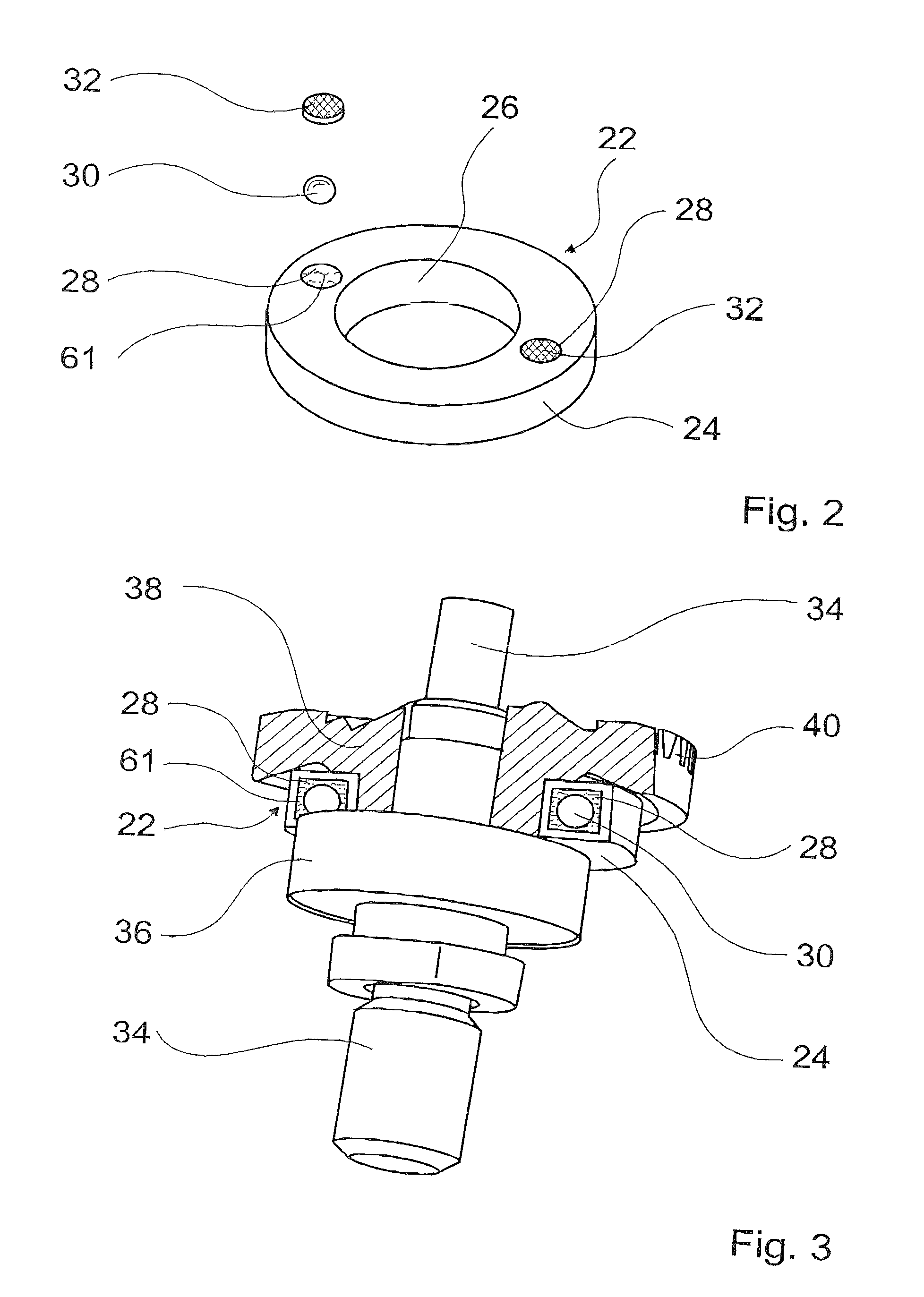Vibration damping device, in particular for an electric hand machine tool, and a transmission equipped with such a vibration damping device