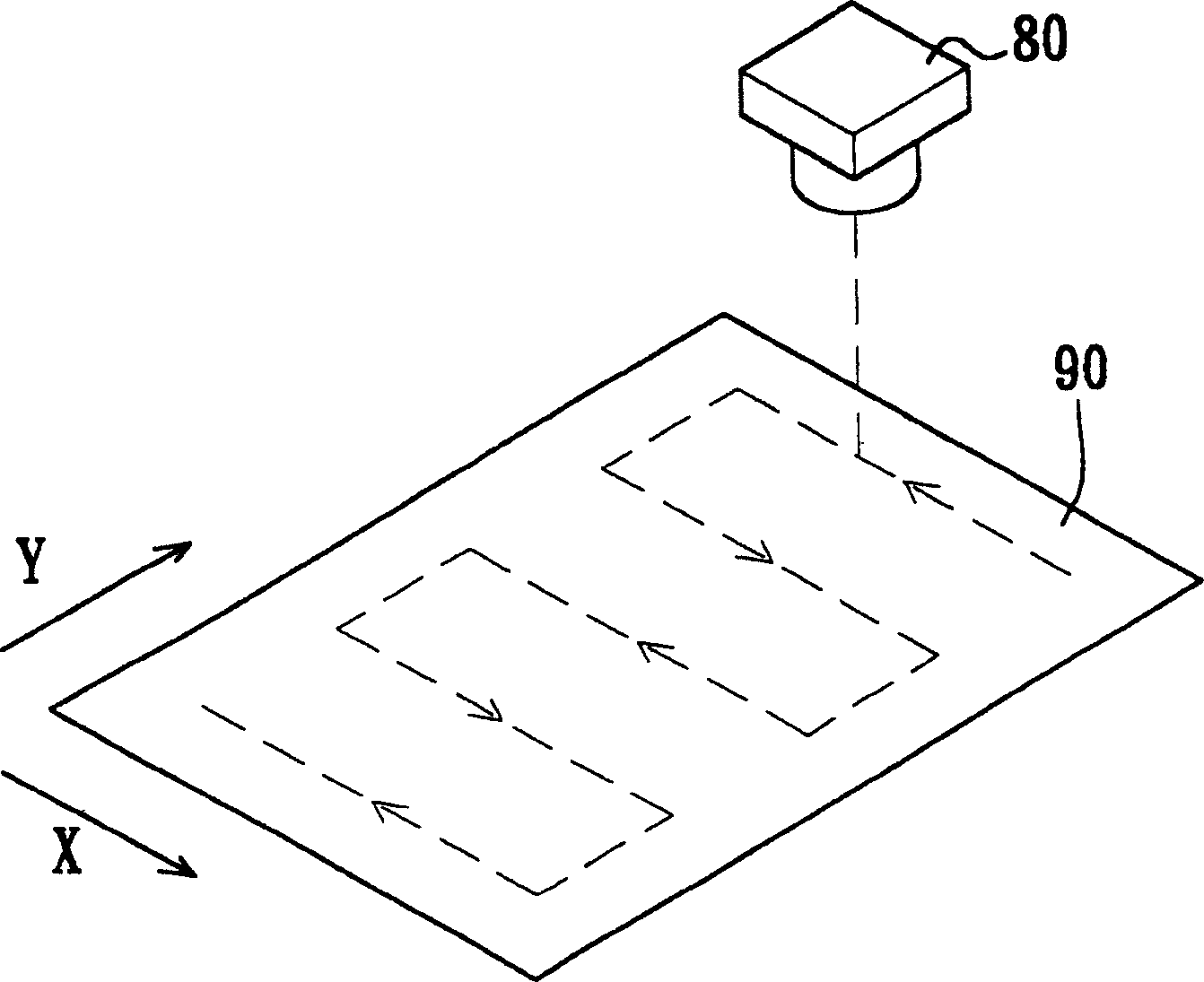Optical device for testing squint angle of faceplate
