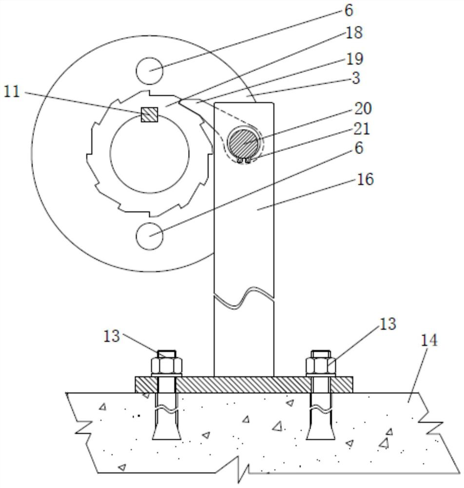 Rotary filter screen manual turning gear