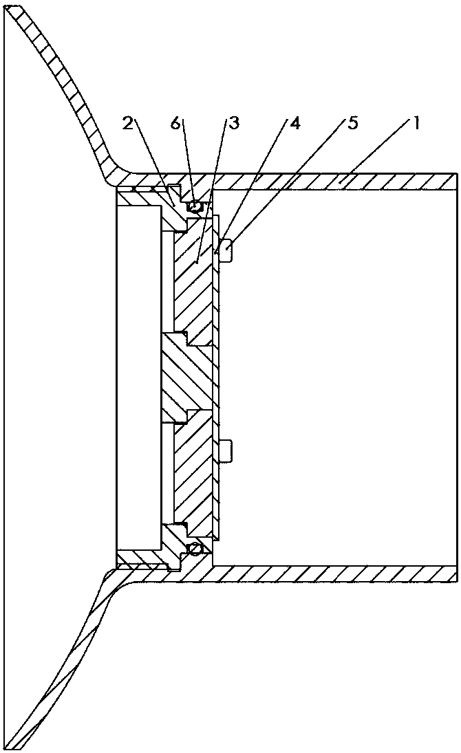 Inter-stage seal structure device of double-pulse solid rocket engine