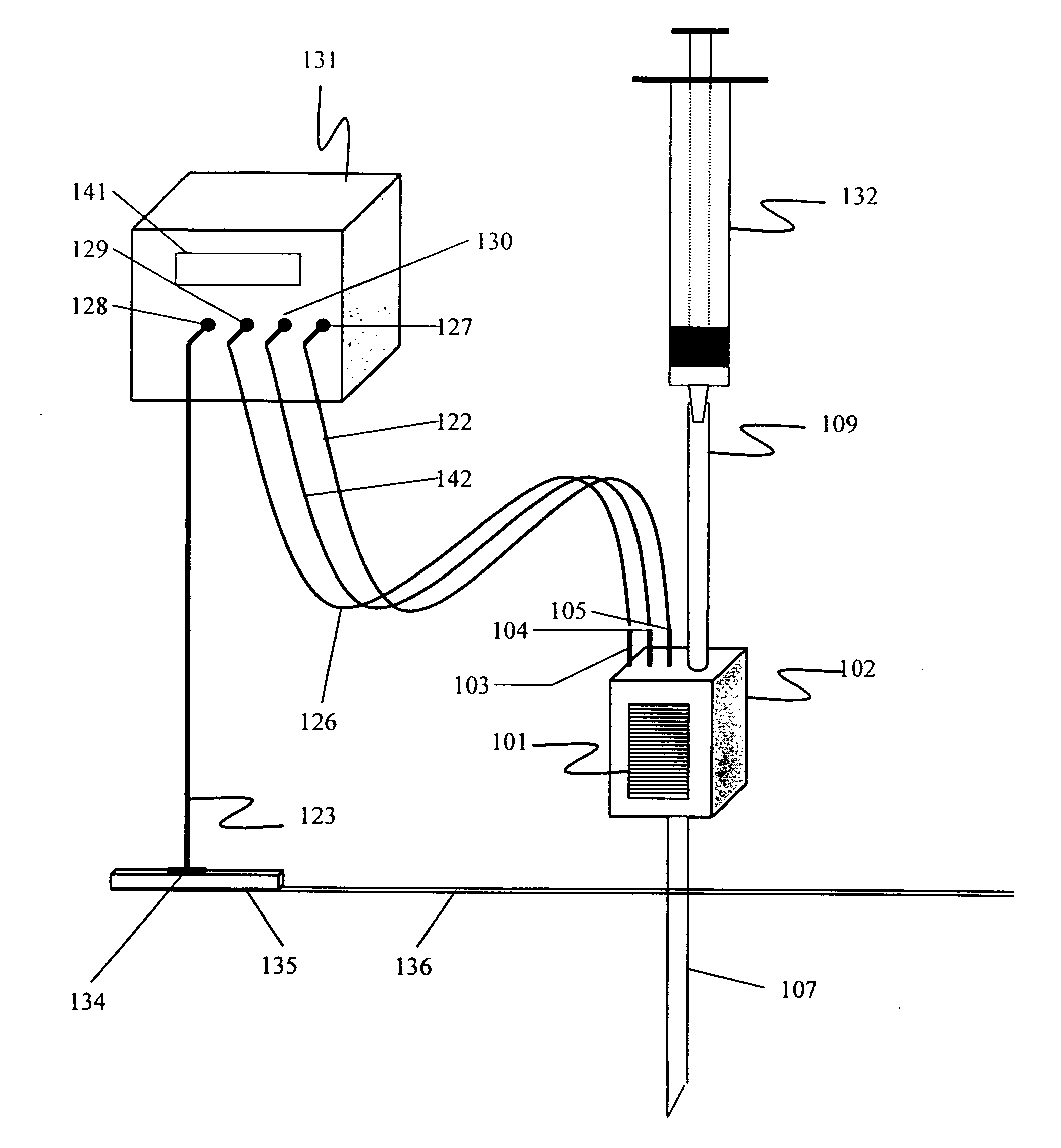 Needle with depth determination capability and method of use