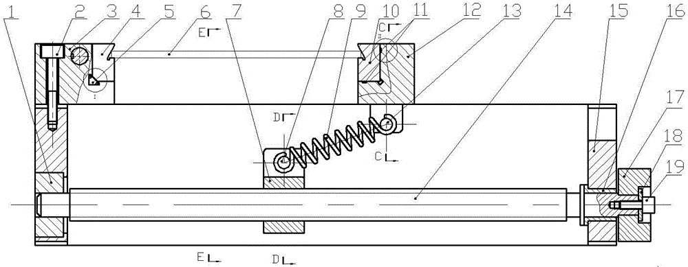 Elastic clamp applied to thin sheet parts of laser micromachining machine tool