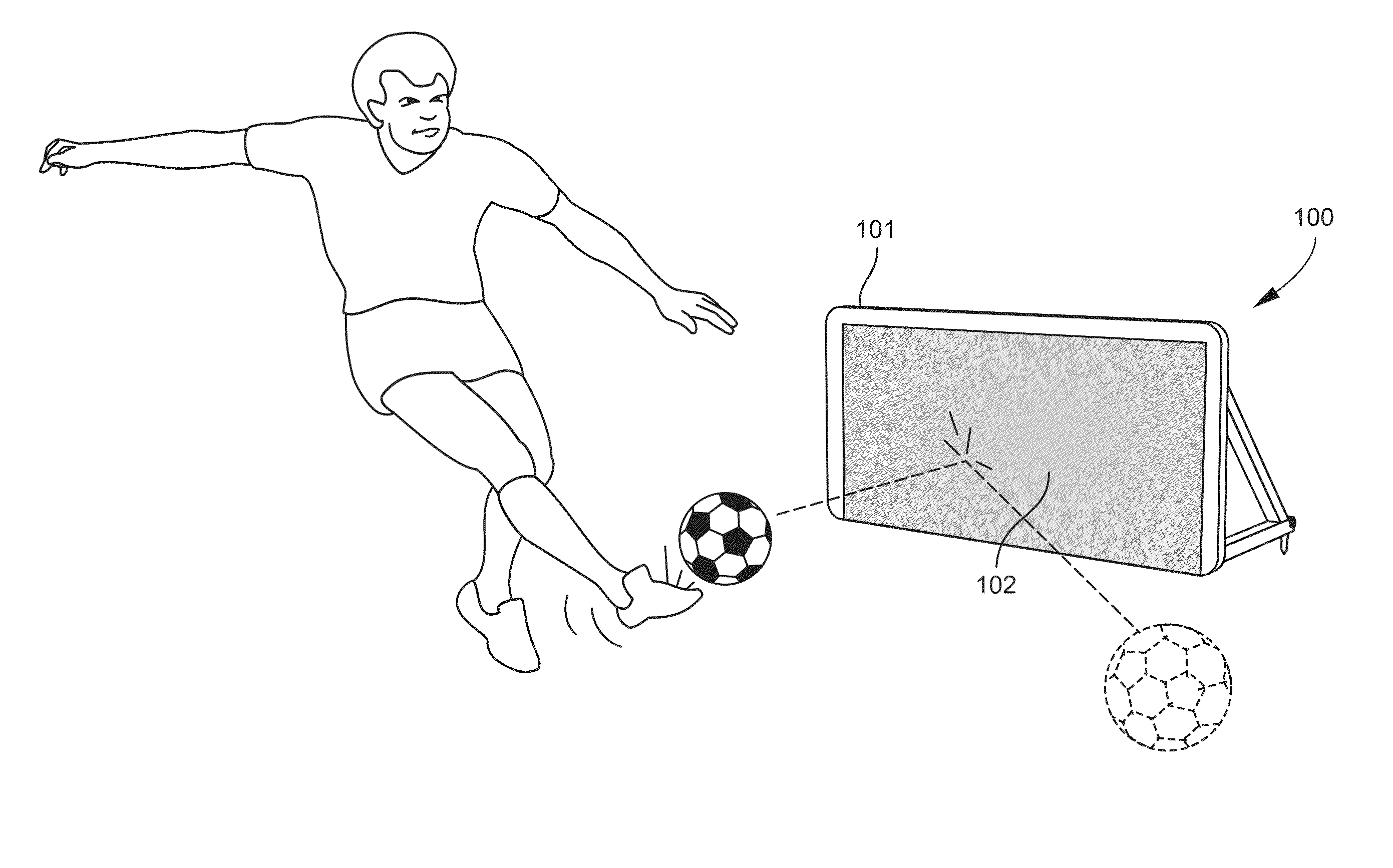 Soccer Training Device, Method of Use and System