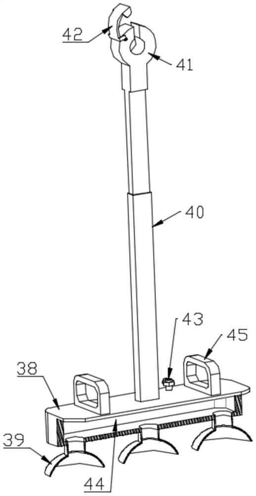 Anti-shaking type hanging basket device for building high-altitude operation