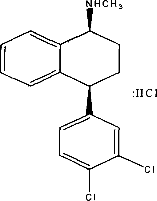 Method for separating non-geometric proportion cis-sertraline hydrochloride mixture