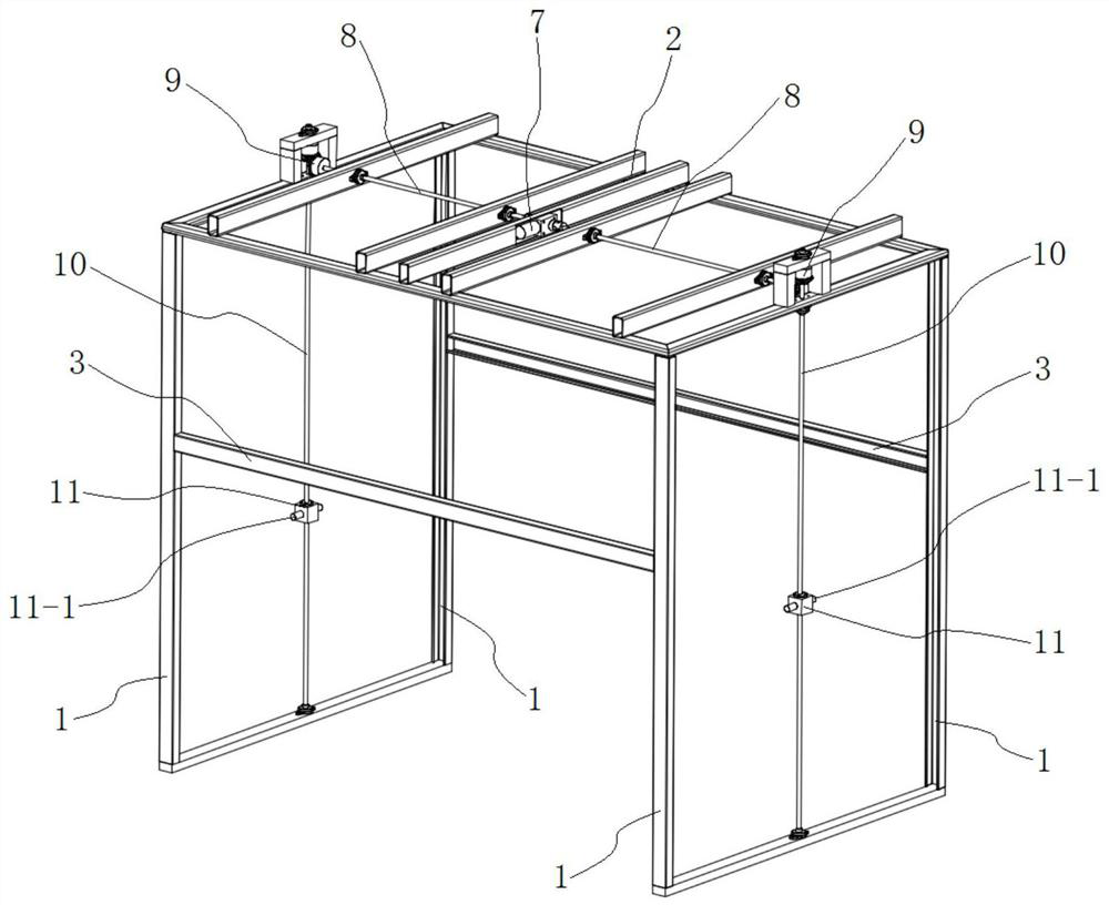 A mechanical folding attic open and close on both sides
