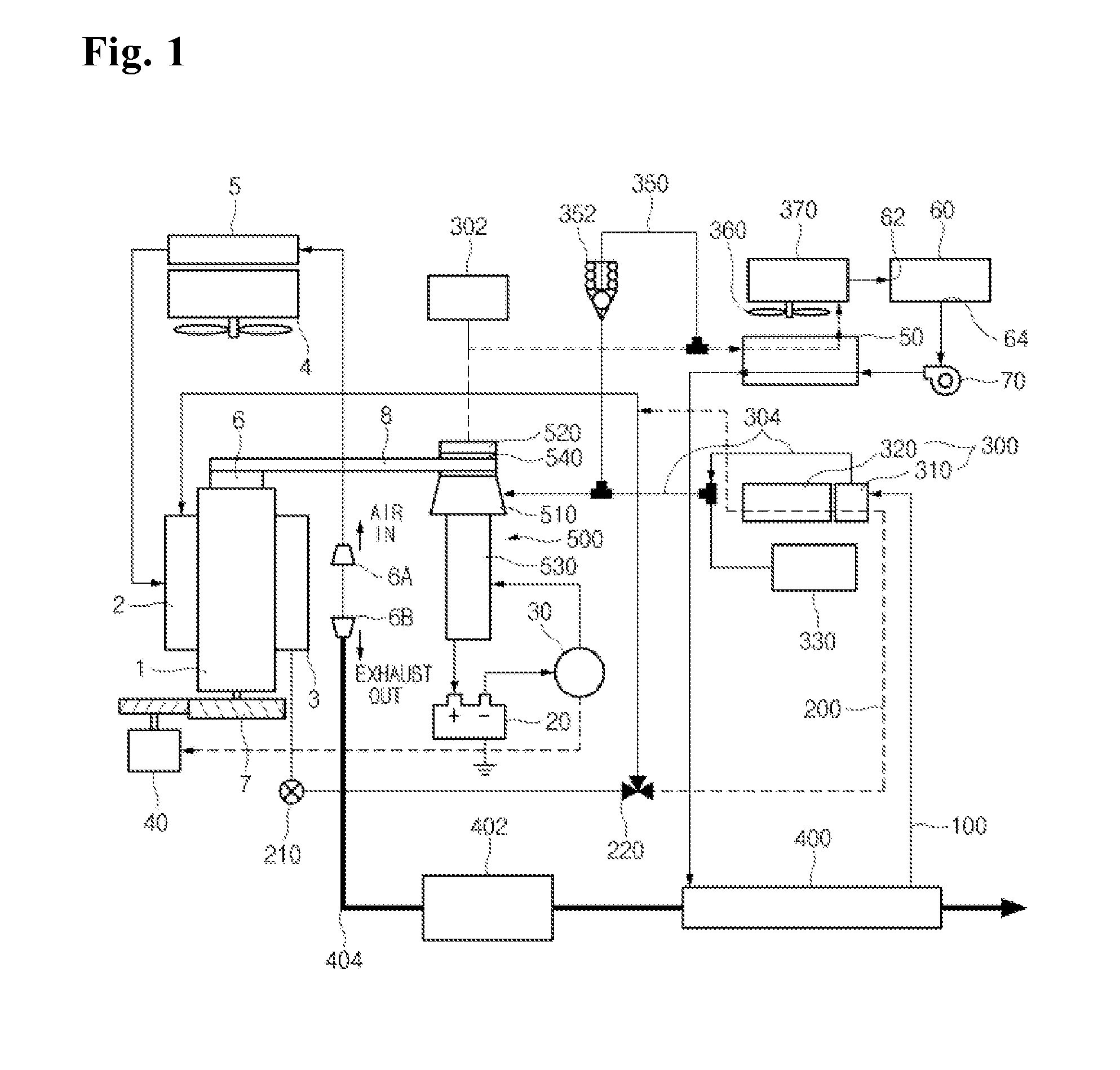 System of recycling exhaust heat from internal combustion engine