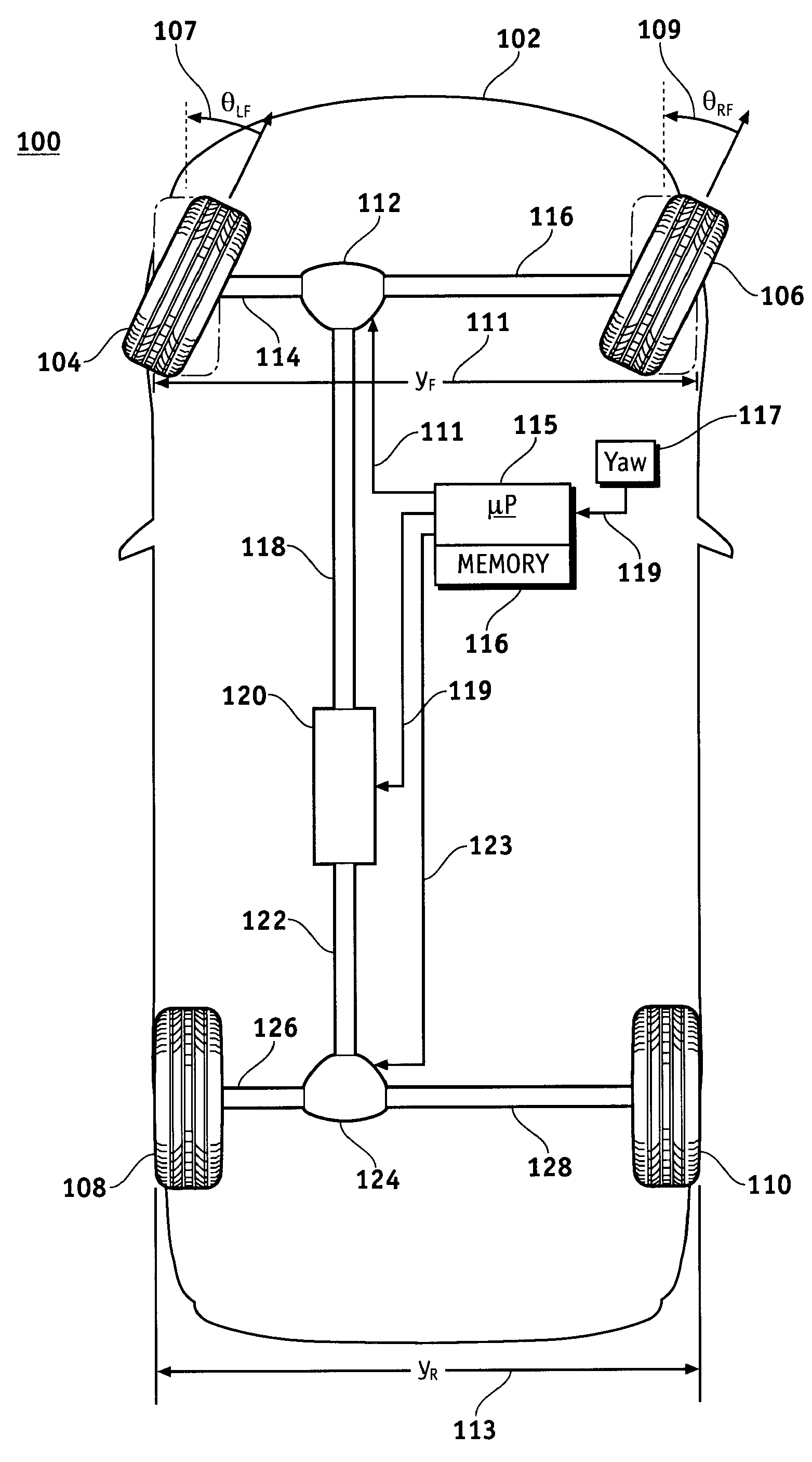 Method and apparatus for generating a cornering-corrected eLSD control signal