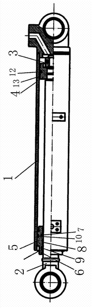 Steering oil cylinder of loader