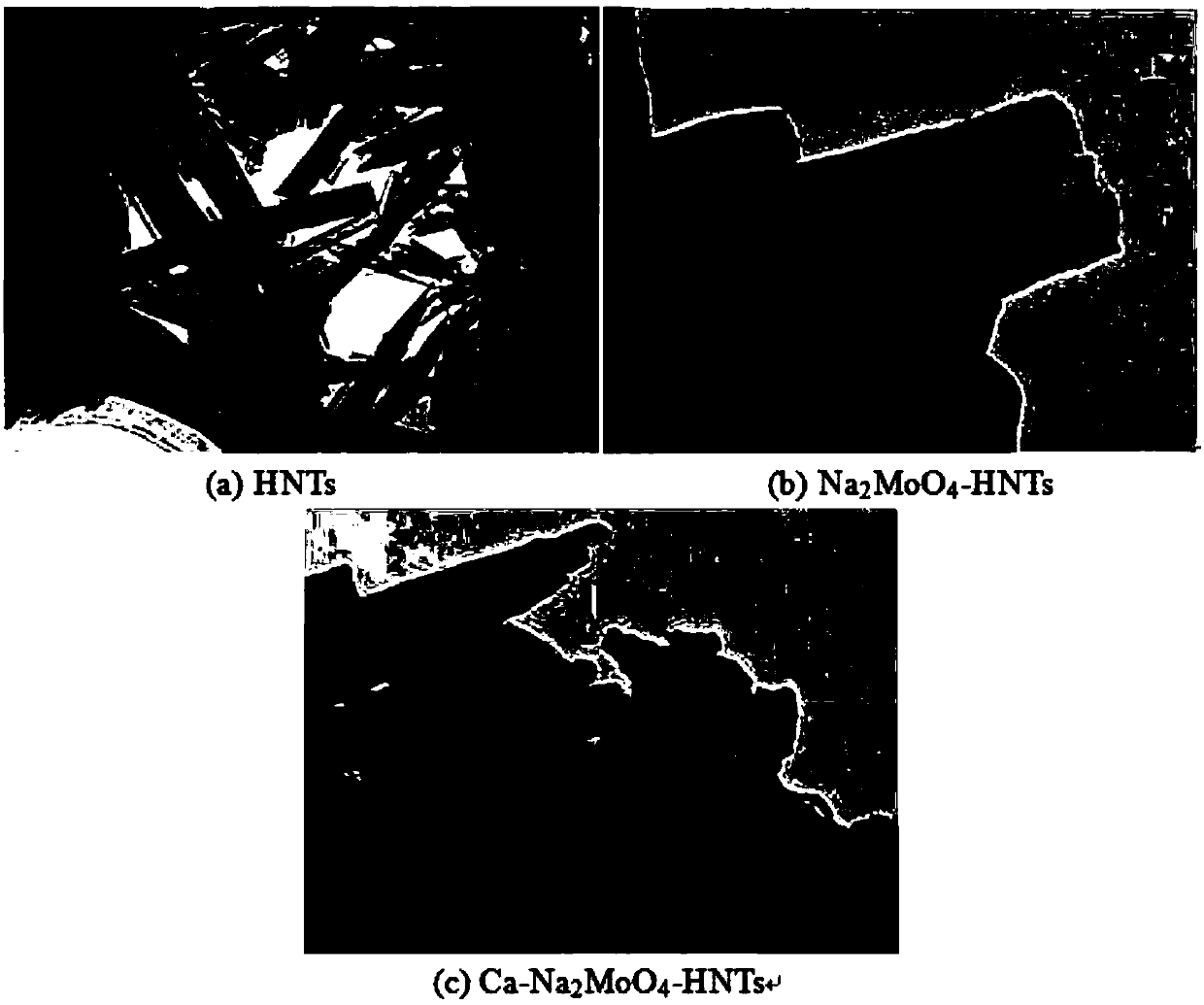 Controllable release halloysite loaded molybdate corrosion inhibitor and preparation method thereof