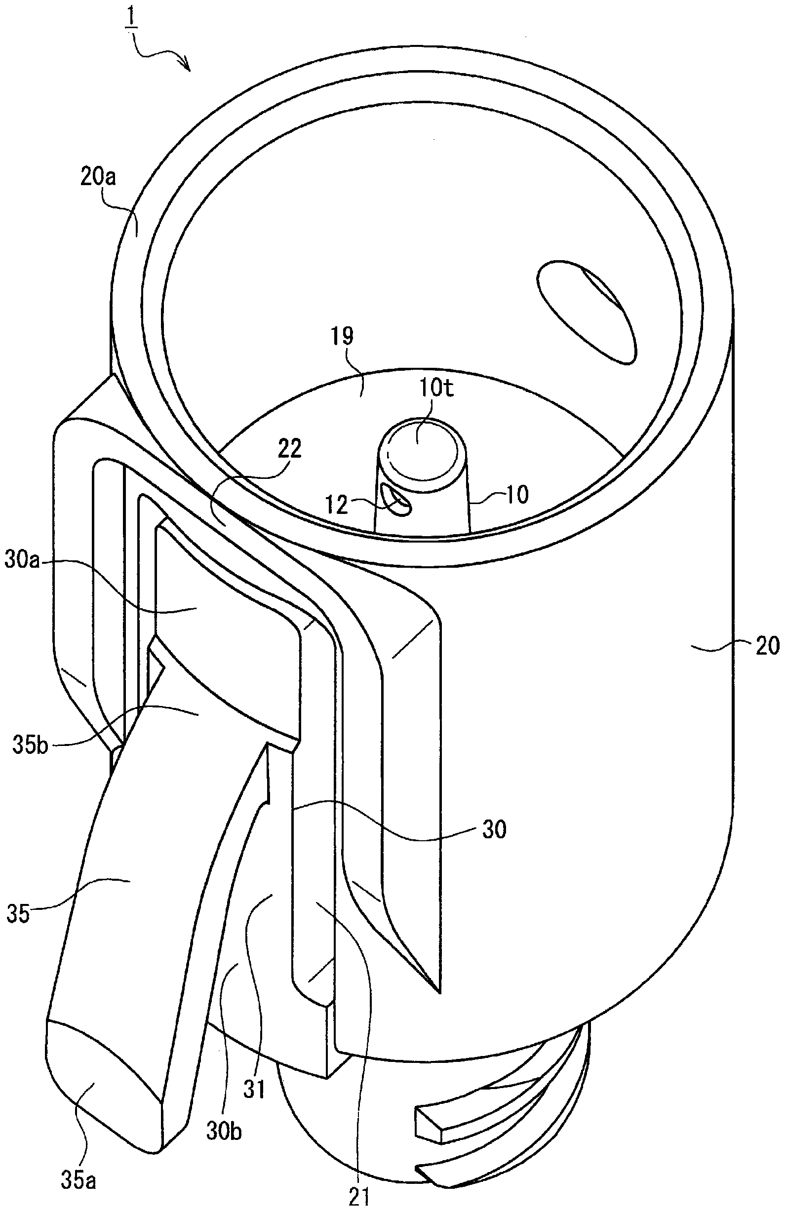 Male connector equipped with lock mechanism