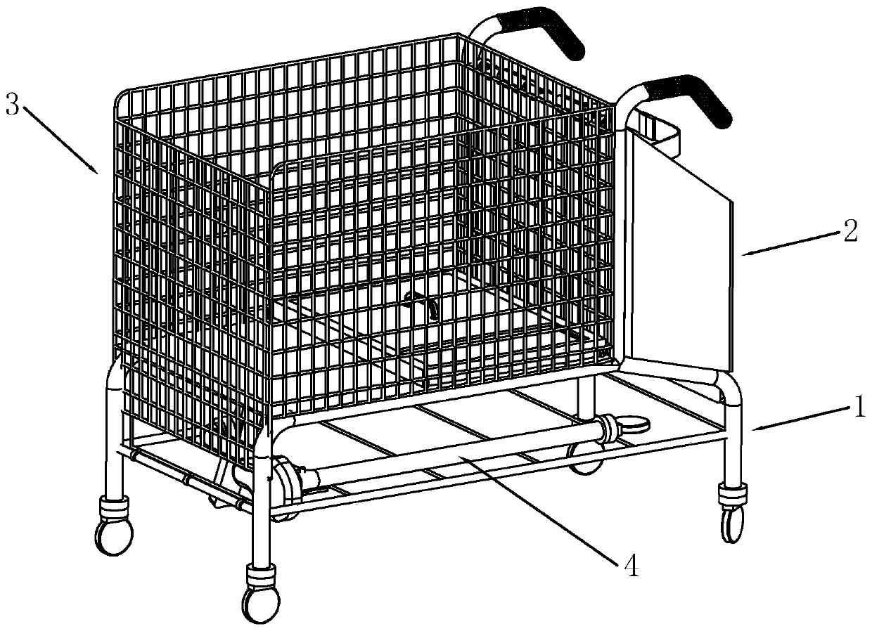 Multifunctional cart used in supermarket